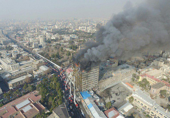 خسارت خودروهای آتش‌نشانی حادثه پلاسکو اعلام شد