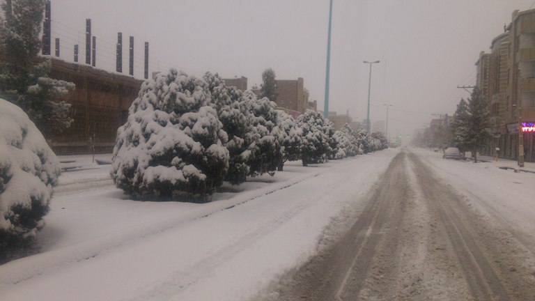 باران و برف در راه البرز