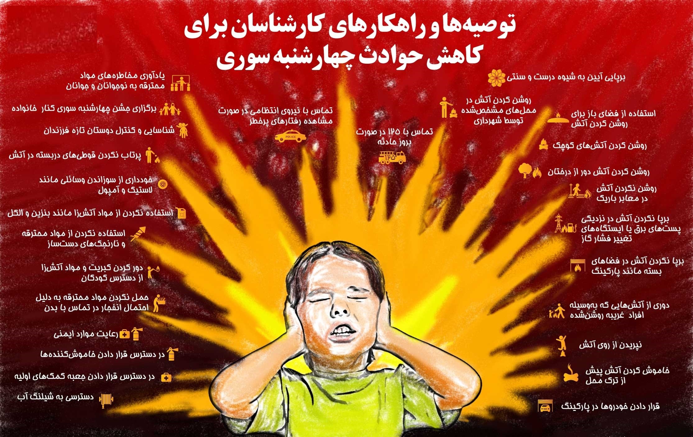 این توصیه‌ها را برای امشب جدی بگیرید +اینفوگرافیک