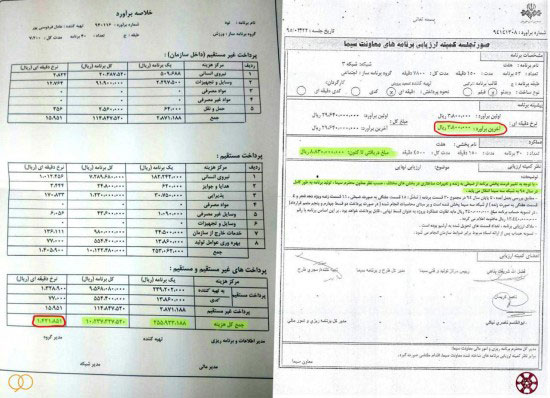 ۸۸۰ میلیون دریافتی برنامه تلویزیونی؟!+تصویر