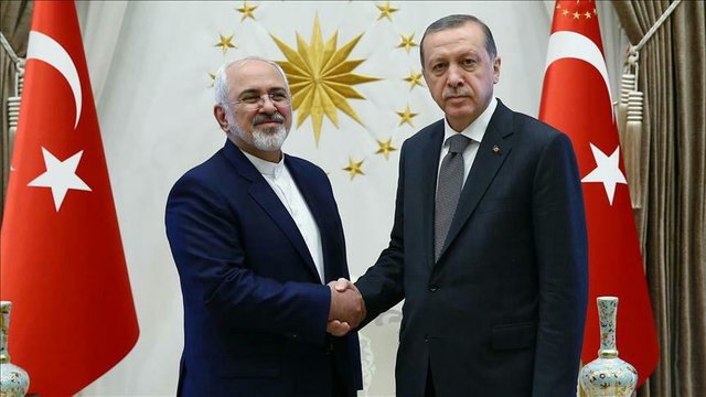 مذاکره ظریف و اردوغان در مجتمع ریاست جمهوری ترکیه