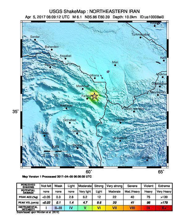 زلزله دیگری به بزرگی  ۴.۷ ریشتر سفید سنگ خراسان را لرزاند