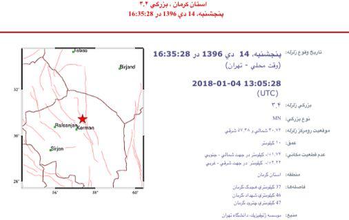 ادامه پس لرزه‌ها در هجدک کرمان