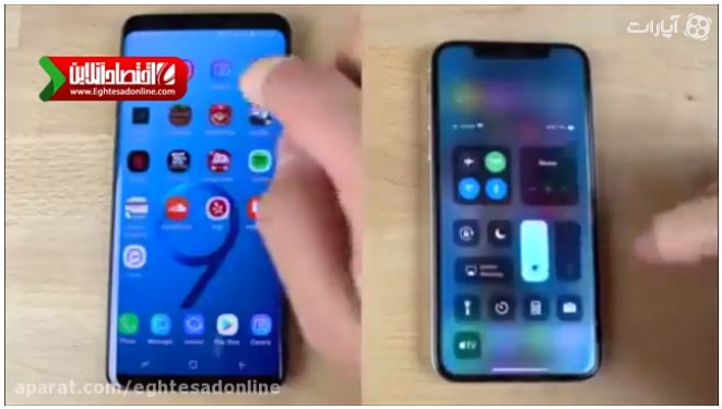 تست سرعت iPhone X و Galaxy S۹ Plus +فیلم