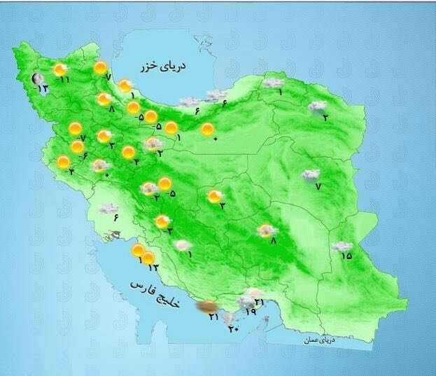 گرمترین و خنک‌ترین نقاط کشور کجاست؟