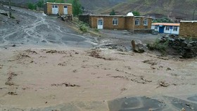 بارش شدید باران و جاری شدن سیل در خوی‌