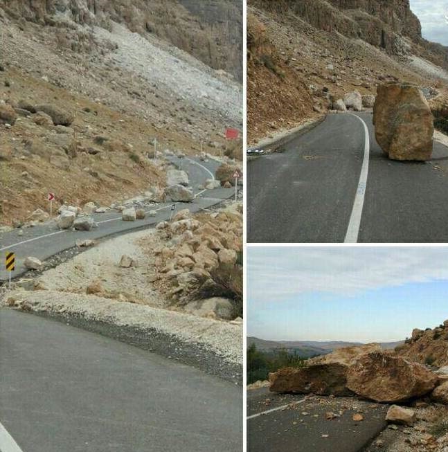 جاده روستای پیران کرمانشاه، دو هفته پس‌از زلزله +عکس