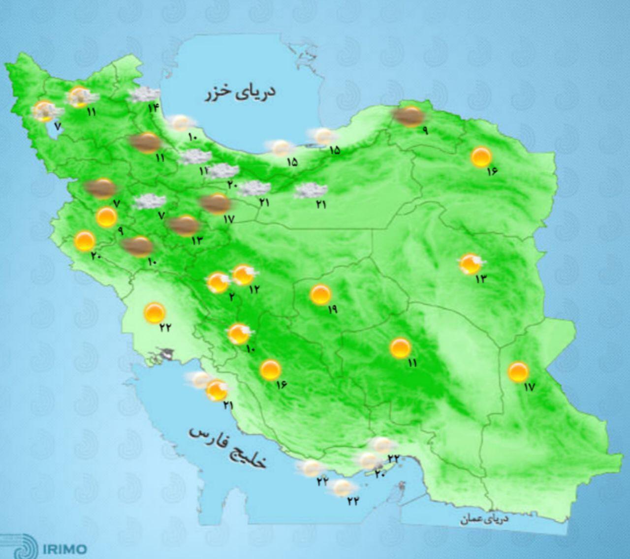 سامانه بارشی به کشور وارد می‌شود +نقشه