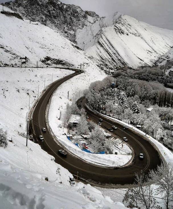 نمایی زیبا از جاده چالوس +عکس