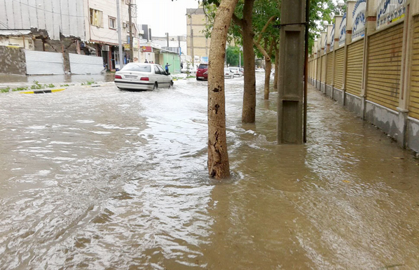 آبگرفتگی در سواحل غربی اهواز/ احتمال تخلیه روستاها وجود دارد