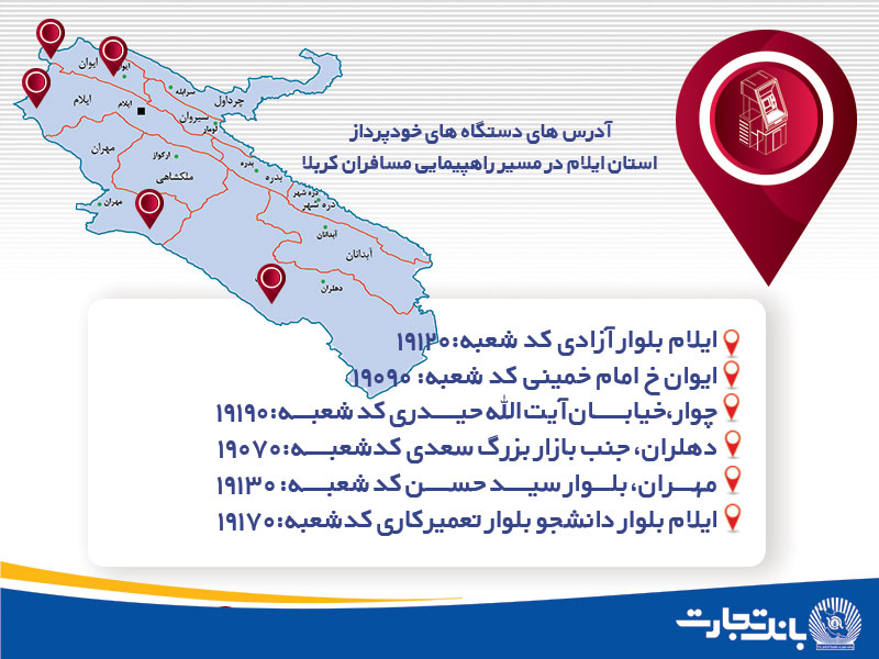 ارائه خدمات خودپردازهای بانک تجارت در مسیر مسافران کربلا