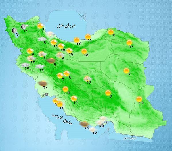 ورود سامانه بارشی جدید از غرب و شمال غرب کشور از فردا