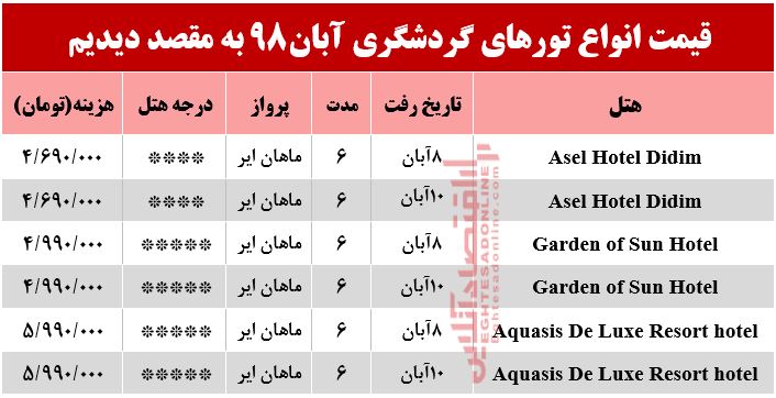 سفر به دیدیم ترکیه چند تمام می‌شود؟