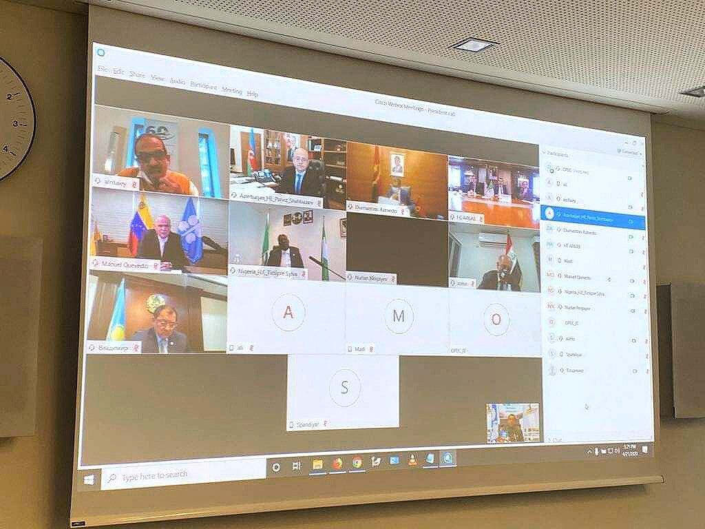 نشست غیررسمی وزیران نفت و انرژی اوپک‌ پلاس از طریق وبینار برگزار شد