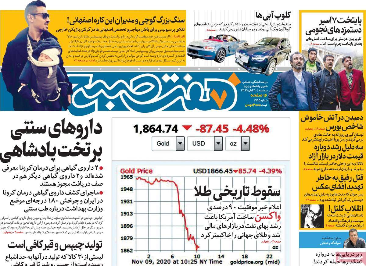 مهمترین عناوین روزنامه‌های صبح کشور +عکس