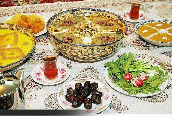 در وعده‌های افطار و سحری 