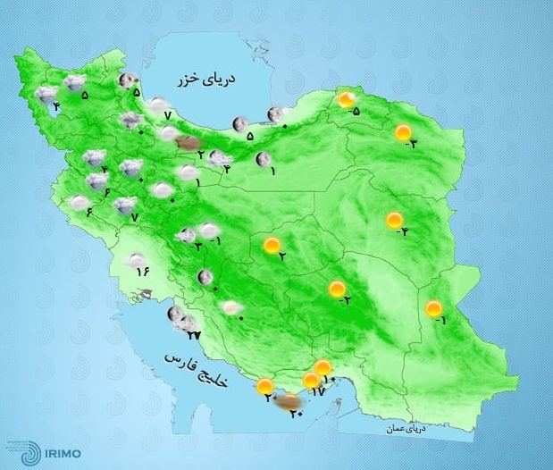 دمای هوا ۶ تا ۸ درجه سردتر می‌ شود