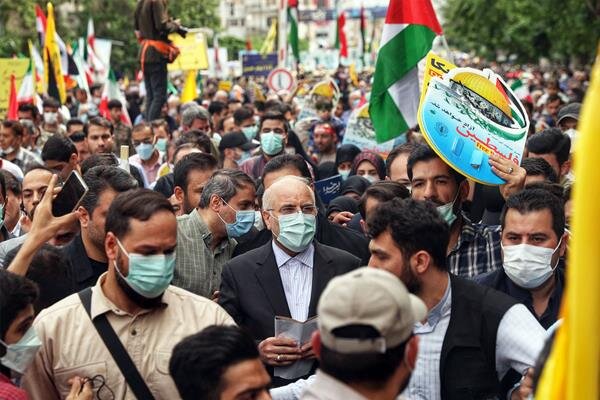 گاف جنجالی قالیباف و درخواست مبارزه با فلسطین! + فیلم