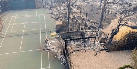 تصاویری هولناک از ویرانی خانه سلبریتیهای هالیوود در آتشسوزی لسآنجلس تصاویری هولناک از ویرانی خانه سلبریتیهای هالیوود در آتشسوزی لسآنجلس