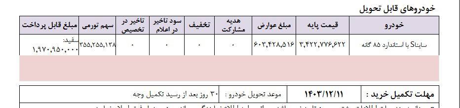 ثبت نام سایپا نیمه دوم بهمن ۱۴۰۳/ با ۱۹۷ میلیون ۳۰ روزه ساینا S بخرید