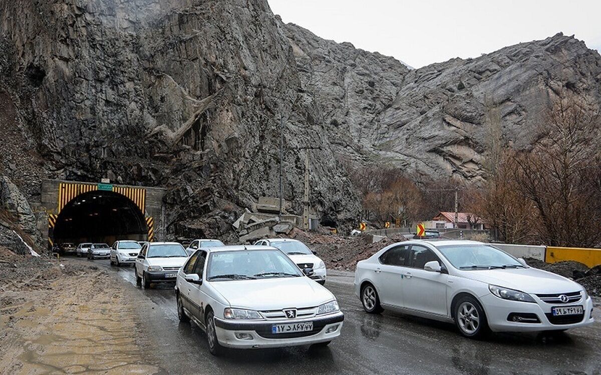 تصادف ۲ خودرو در جاده چالوس