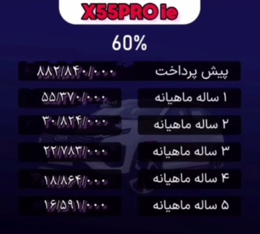 فروش ویژه اقساطی MVM X55 پرو آغاز شد