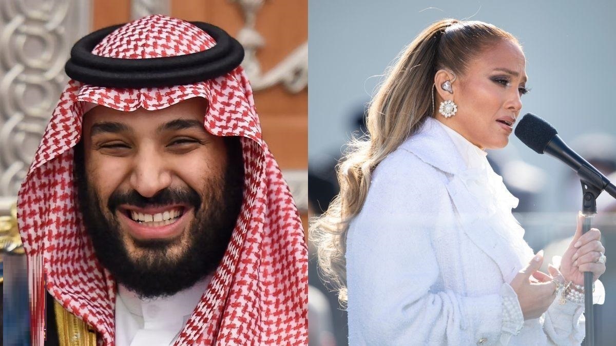 خشم مسلمانان از بن سلمان و جنیفر لوپز؛ رقص دور ماکت کعبه! + عکس