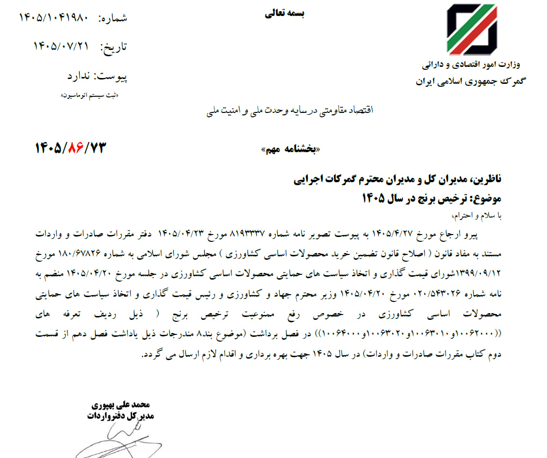 چراغ سبز گمرک برای ورود برنج وارداتی / بالاخره قیمتها میشکند؟ چراغ سبز گمرک برای ورود برنج وارداتی / بالاخره قیمتها میشکند؟